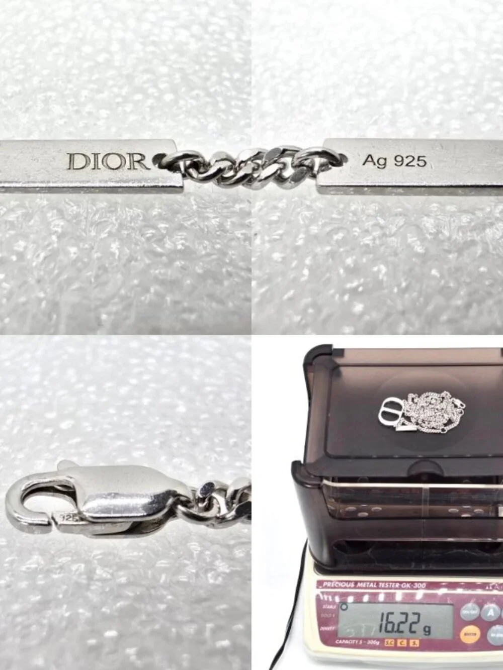 Dior CD Icon Chain Link Necklace 53 Star Ring Silver - Picture 8 of 9